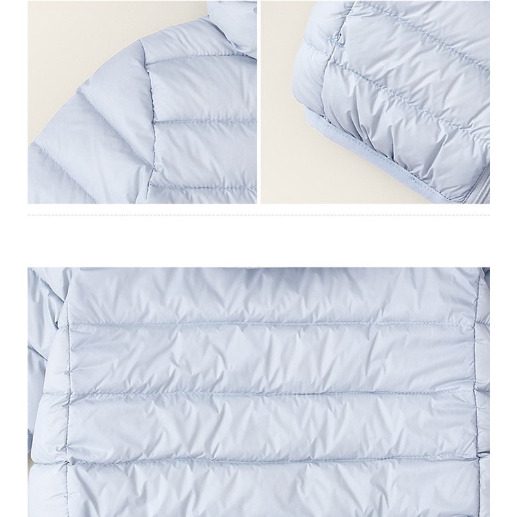 Áo khoác phao lông vũ mỏng siêu nhẹ, siêu ấm cho bé trai và bé gái M01 màu sắc thời trang size 100 - 170