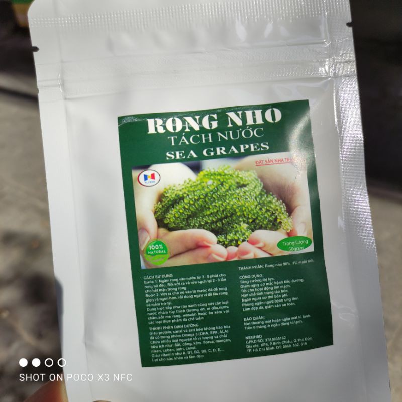 Rong nho tách nước - gói nhỏ 50gr tiện dụng