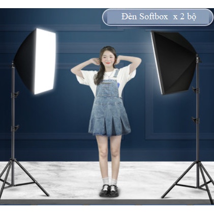 Bộ 2 Đèn Chụp Sản Phẩm Softbox 20W/40W/60W HL Lighting, Phụ Kiện Studio Quay Phim Chụp Ảnh