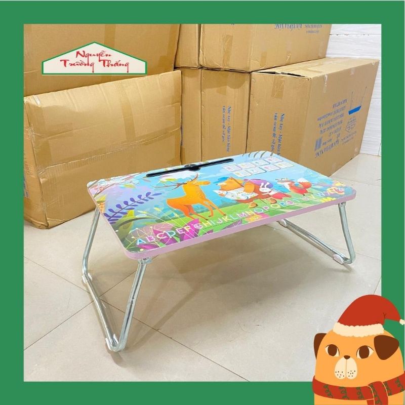 Bàn xếp gỗ có khe để điện thoại | Portable Laptop Desk with Ipad Slots