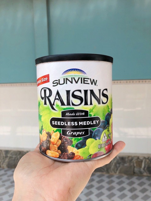 Nho khô 3 màu Sunview Raisins nhập khẩu Mỹ 425g