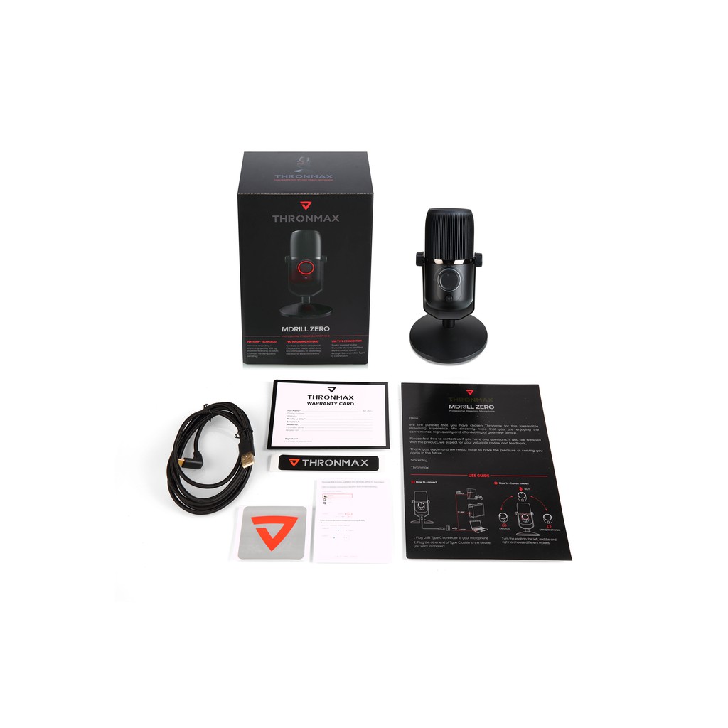 [Mã ELHAMS5 giảm 6% đơn 300K] Microphone Thronmax Mdrill Zero M4 / M4 Plus Jet Black hàng chính hãng