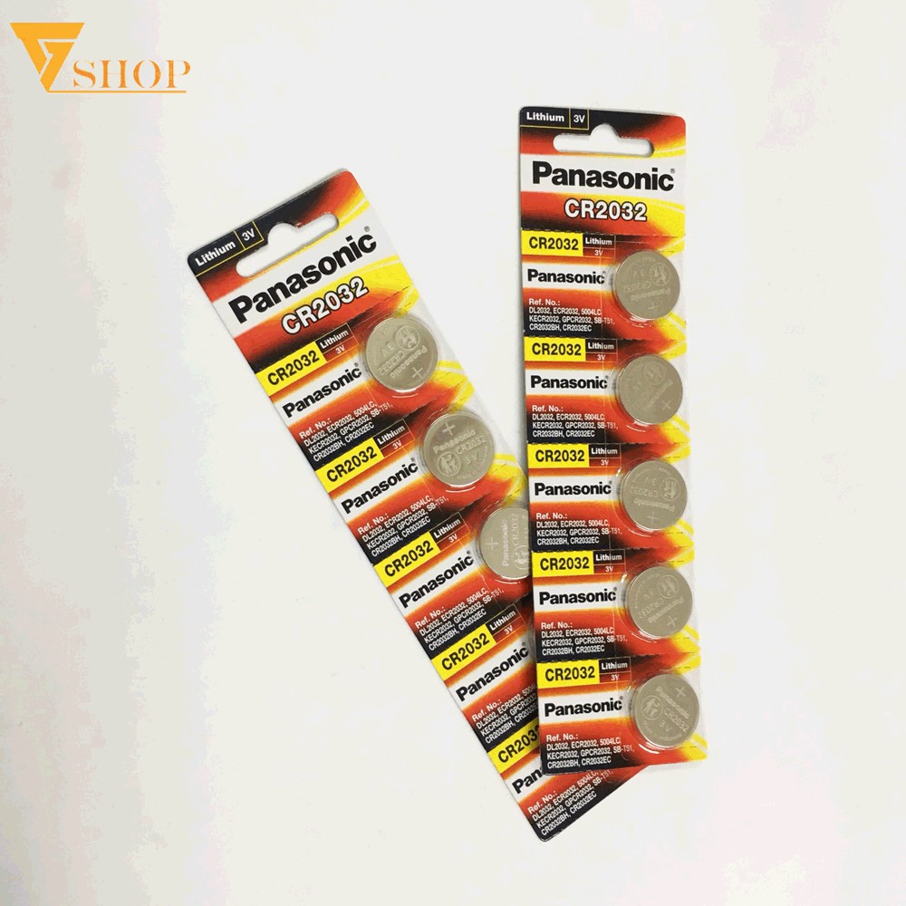 Pin CR2032 Panasonic 3V Lithium Chính Hãng Vỉ 5 Viên Made in Indonesia