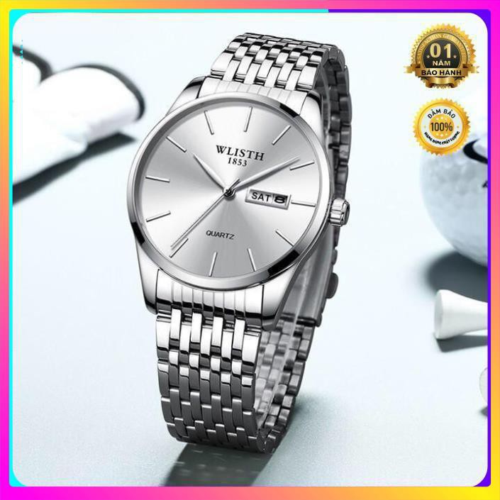 Đồng hồ nam cao cấp dây thép hiệu Wlisth chính hãng (tặng kèm hộp , pin dự phòng và phụ kiện thâu dây) | BigBuy360 - bigbuy360.vn