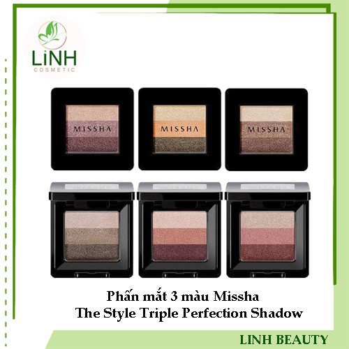 {Chính Hãng} Phấn mắt 3 màu Missha The Style Triple Perfection Shadow