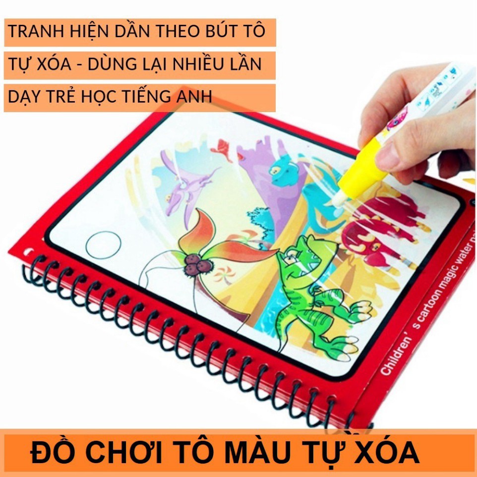 Combo 2 bộ Đồ chơi Tô màu tự xóa dùng nhiều lần Chủ đề bé Trai-bé Gái và học song ngữ Anh-Trung nk032