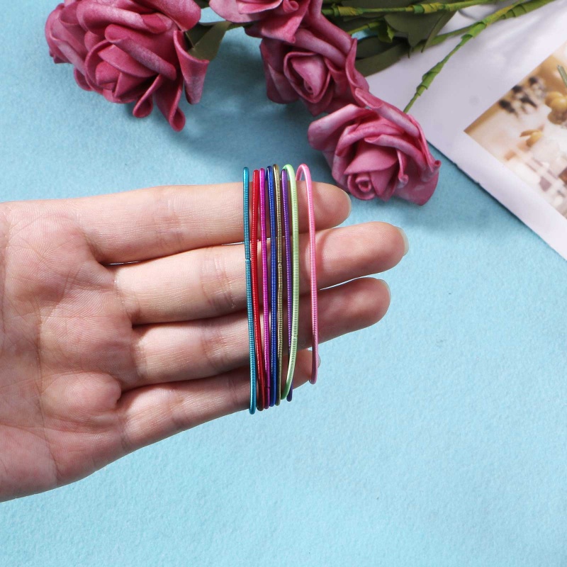 Set 10 Dây Đàn Guitar Bằng Thép Carbon Nhiều Màu Sắc