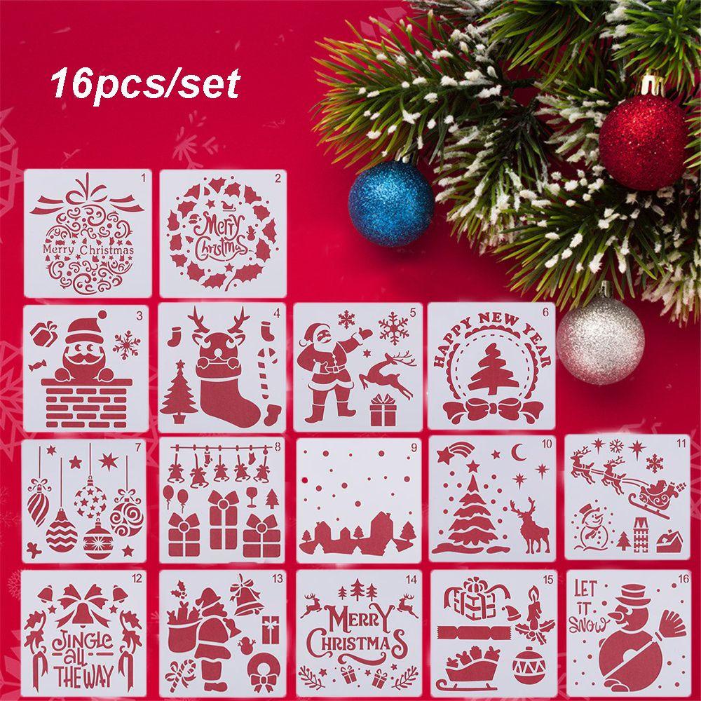 Set 16 Khuôn Mẫu Cắt Giấy Trang Trí Album DIY