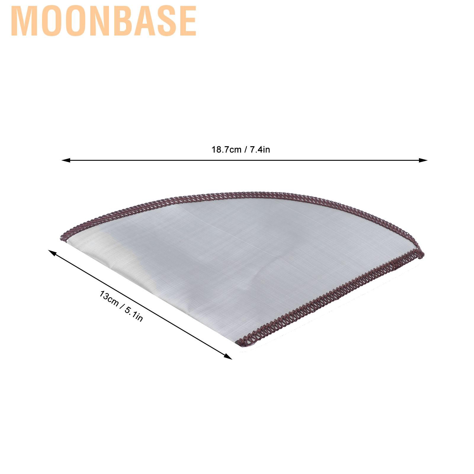 Moonbase Stainless Steel Coffee Filter Reusable Foldable Cone Strainer Bag 2-4 Cup