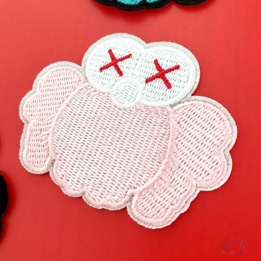 Miếng vải vá hình Sesame Street KAWS DIY có thể ủi hoặc thêu L