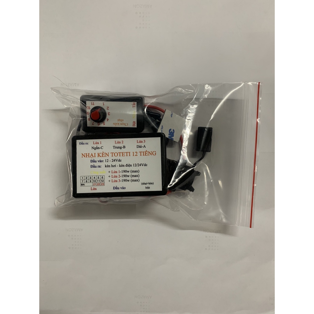 NHẠI KÈN MUSIC 3LOA + NHẠI 12 TIẾNG BABYSHARK - TOTETI DÙNG ĐIỆN 12 - 24Vdc Ô TÔ - XE MÁY