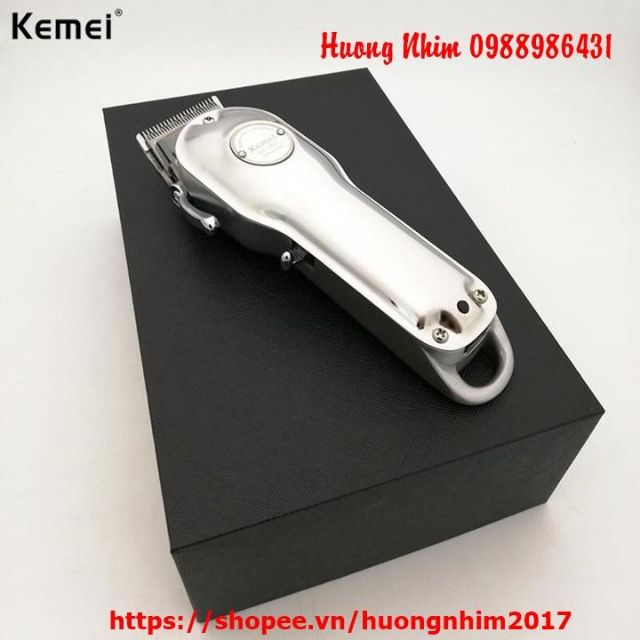 (Tặng dao dorco) Tông đơ cắt tóc chuyên nghiệp Kemei Km-1987 kim loại nguyên khối