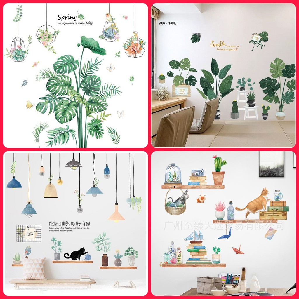 TRANH DECAL DÁN TƯỜNG PHÒNG NGỦ - DECOR TRANG TRÍ PHÒNG KHÁCH PHONG CÁCH VINTAGE HÀN QUỐC