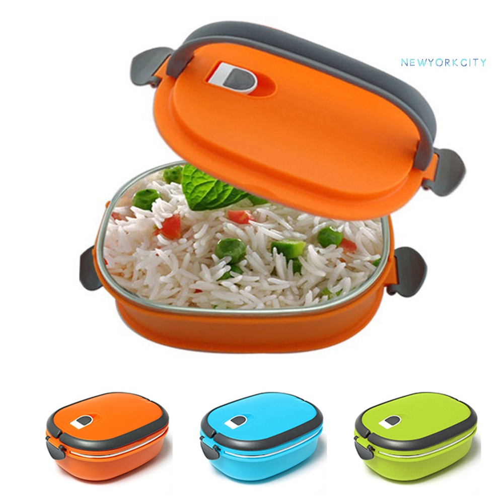 Hộp cơm Cách Nhiệt 1/2 Tầng Bằng Thép Không Gỉ NYC