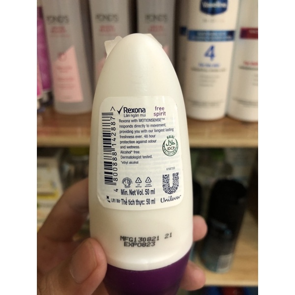 Lăn Khử Mùi Rexona Free Spirit Khô Thoáng Tối Ưu Hương Thảo Mộc Thư Giãn 50 ml