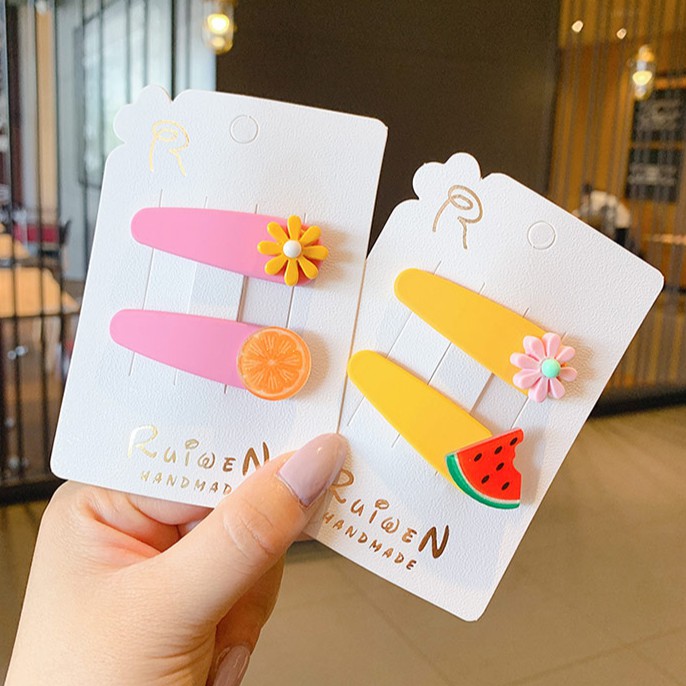 Cặp tóc gắn hình trái cây phong cách công chúa đáng yêu  [ PHỤ KIỆN TÓC ]_C100
