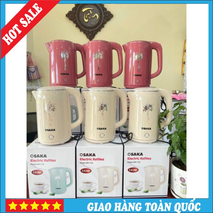 Bình Đun Nước Siêu Tốc OSAKA 2.5L Model KM-118 Hiện Đại Và Trang Nhã