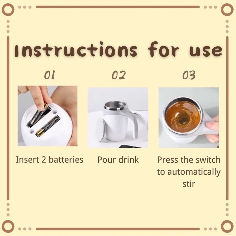 380ML khuấy tự động ly cafe Cốc quay từ tính , inox 304 380ml cốc giữ nhiệt thông minh