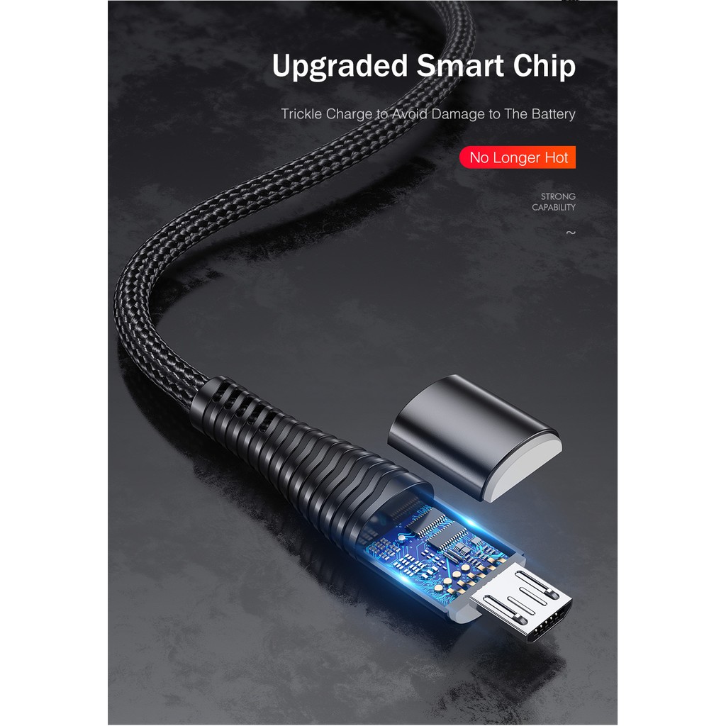 Cáp sạc USB ROCK 5A Mciro sạc nhanh truyền dữ liệu cho Sumsung