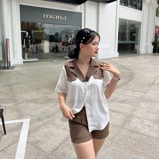 Áo Sơ Mi Nữ Bigsize Vai Nâu (55-90kg)