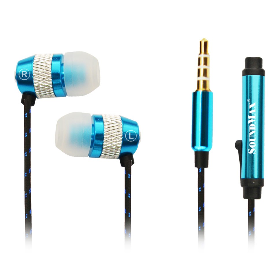 Tai Nghe Nhét Tai SoundMax AH-306s ( Màu xanh) - Hàng Chính Hãng