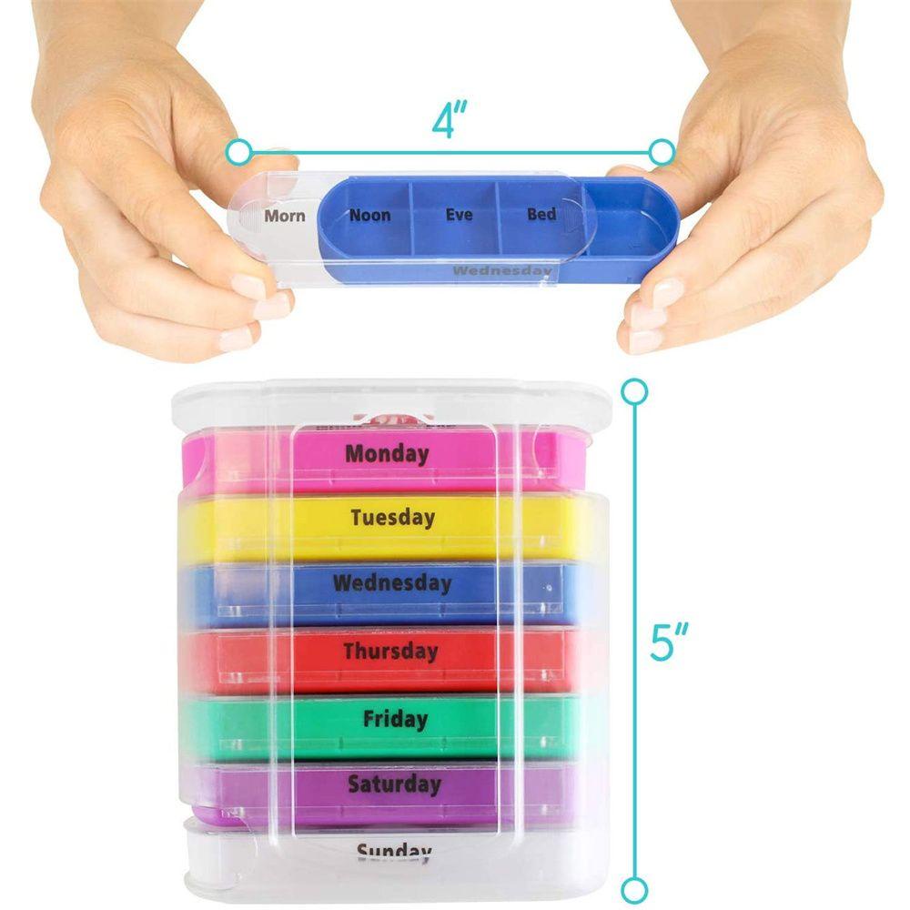 Hộp Đựng Thuốc 7 Ngày 4 Lần Bằng Nhựa Tiện Dụng