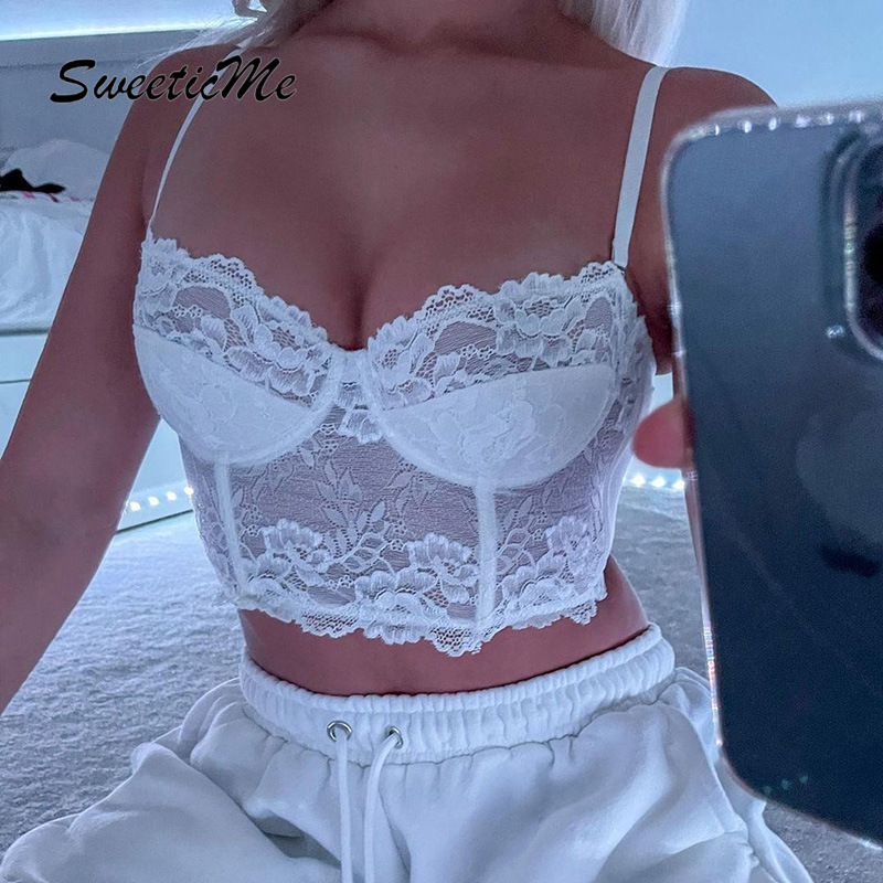 Áo Hai Dây Phối Ren Eo Mỏng Hở Lưng Quyến Rũ Phong Cách Mới 2021 Cho Nữ | BigBuy360 - bigbuy360.vn