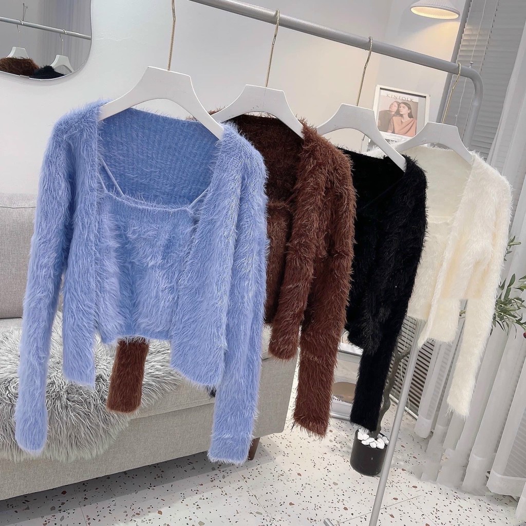 Sét áo len lông QC chất dầy dặn lông mềm mượt loại 1 - Ảnh thật tự chụp | BigBuy360 - bigbuy360.vn