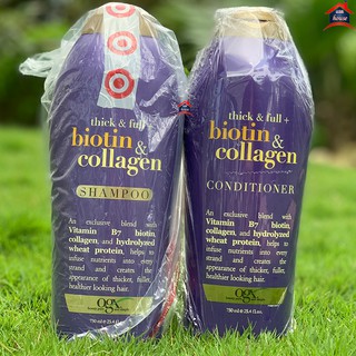 Dầu gội và xả OGX Biotin collagen 750ml