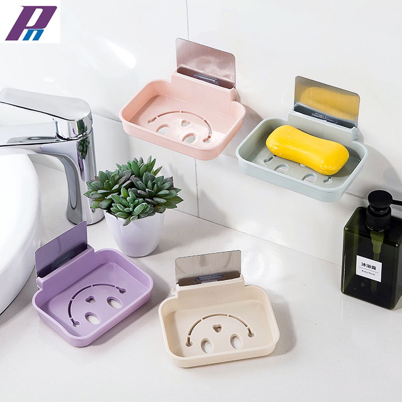 Khay Để Xà Bông 1 Lớp Dán Tường Hình Mặt Cười 44