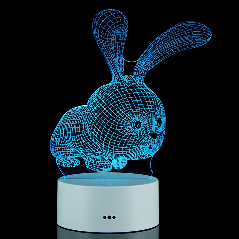 Đèn ngủ trang trí, đèn ngủ 3D thích hợp làm quà tặng Người yêu Sinh nhật Giáng sinh (16 màu đầu cắm USB có điều khiển)