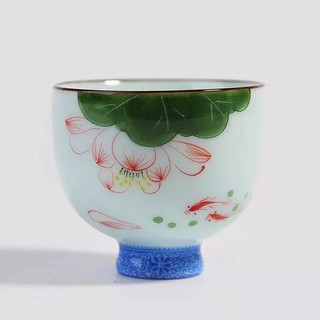 Chén Sứ Vẽ Sen Thủ Công Sứ Cảnh Đức Thấu Quang