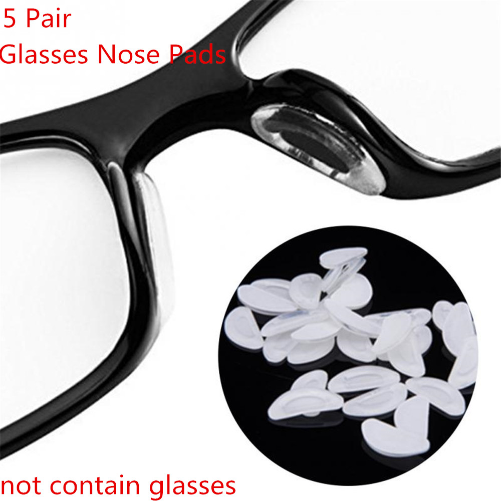 Set 5 Cặp Đệm Mũi Bằng Silicone Mỏng Thoải Mái Chống Trượt Dành Cho Mắt Kính