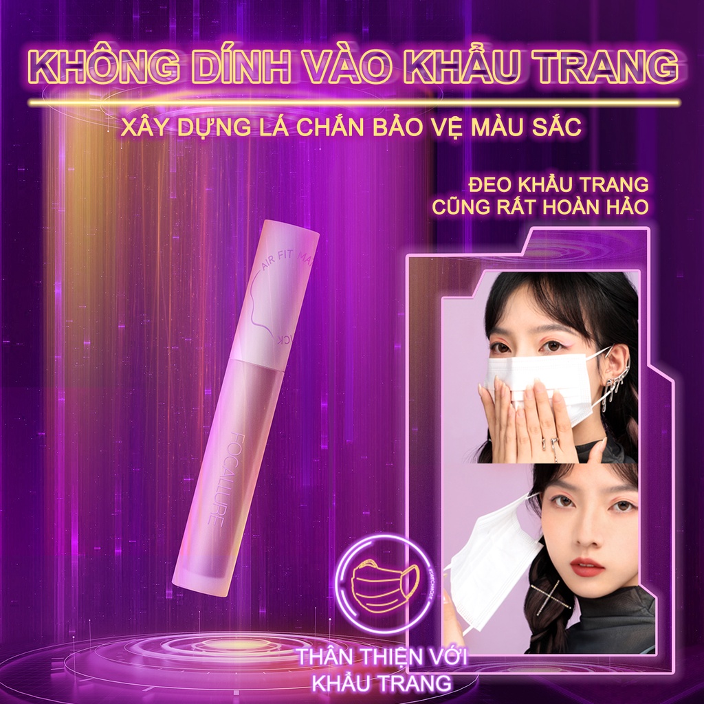 FOCALLURE Son tint lì chống thấm nước lâu trôi 2.4g