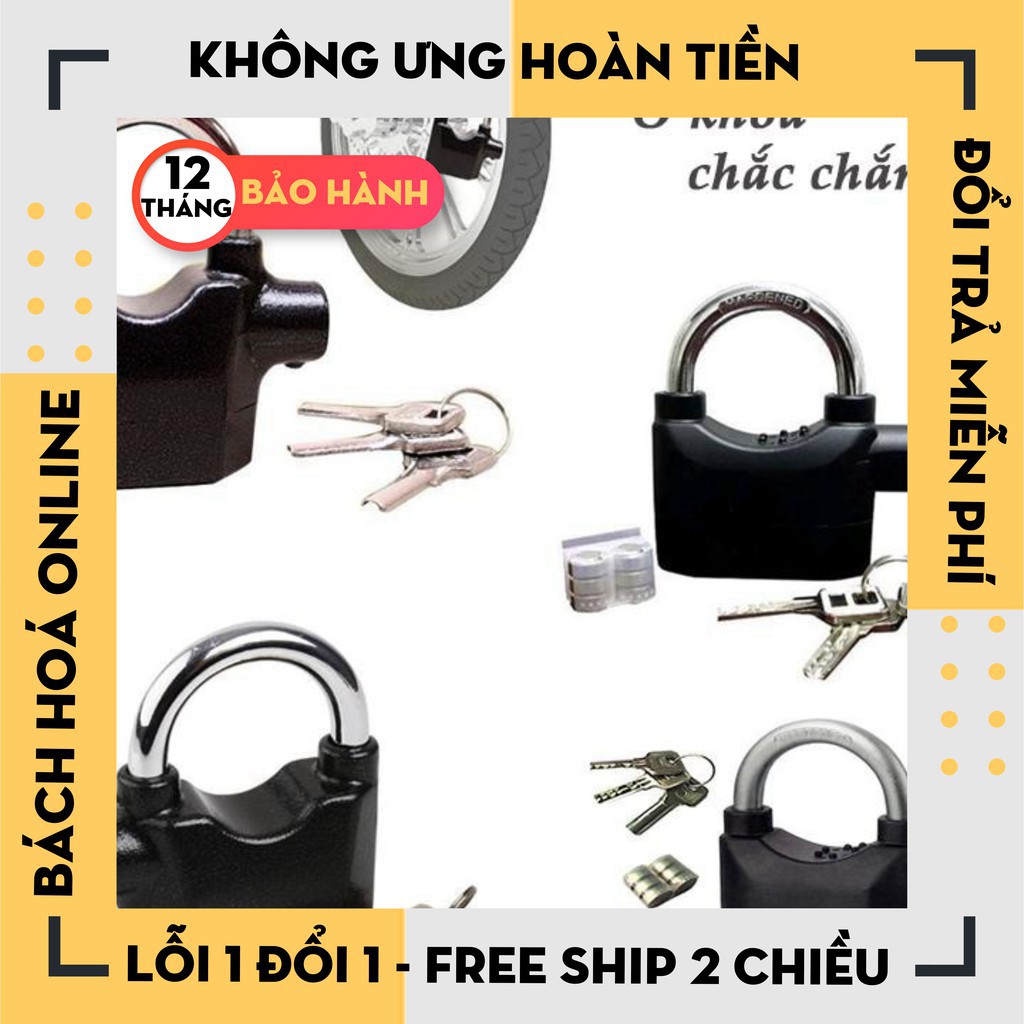 Ổ khóa chống trộm cao cấp Alarm Lock, ổ khóa thông minh có còi báo động