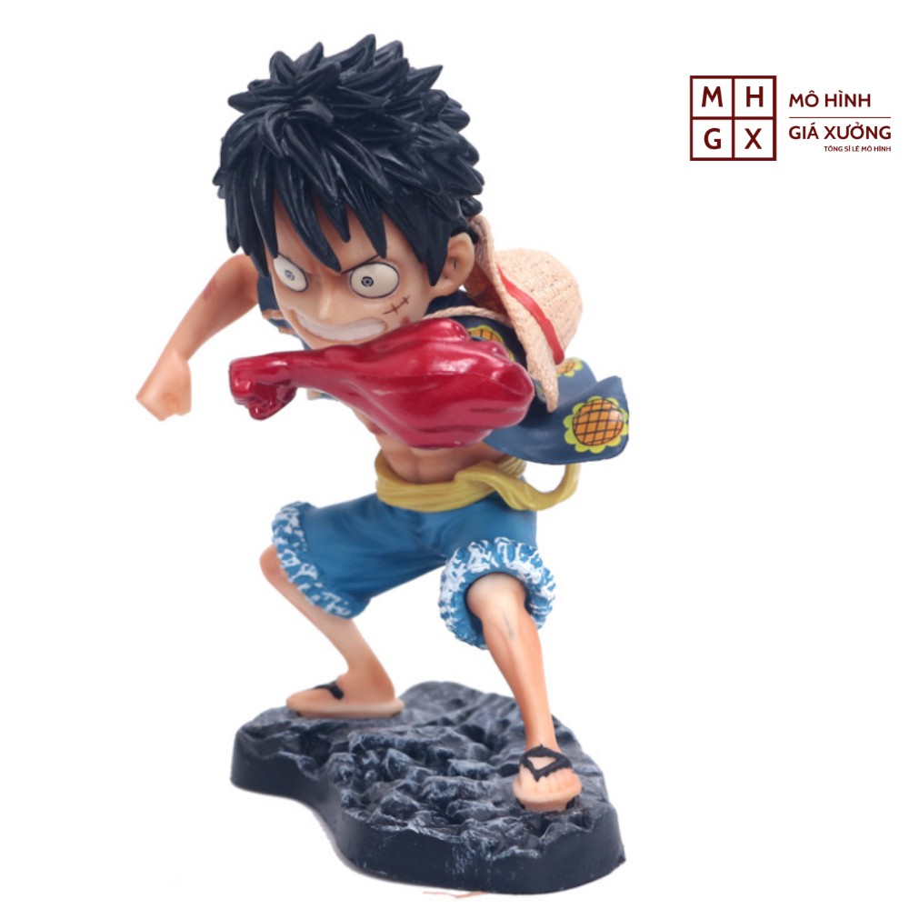 Mô hình One Piece Luffy 2 tay thay thế cao 11cm trạng thái chiến đấu  , figure mô hình anmie one piece luffy