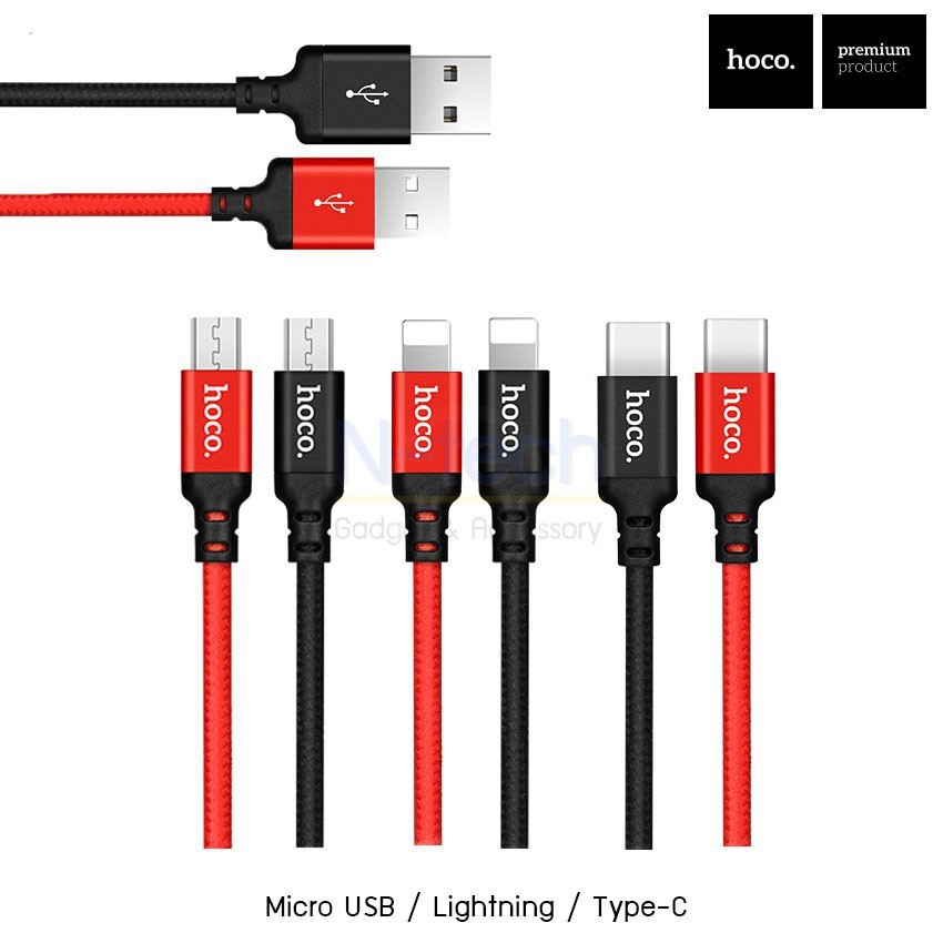 Dây Cáp Sạc Hoco Lai ning Type C Micro Usb X14 1m 2m Bảo hành 12 Tháng