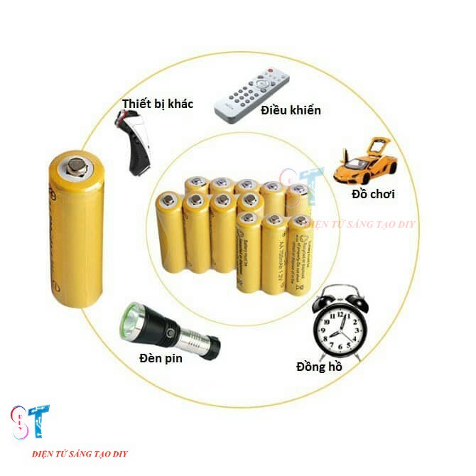 Vỉ 4 Viên Pin Sạc Ni-Cd AA 1.2V 700mAh Cho Đồ Chơi Điều Khiển, Xe Điểu Khiển