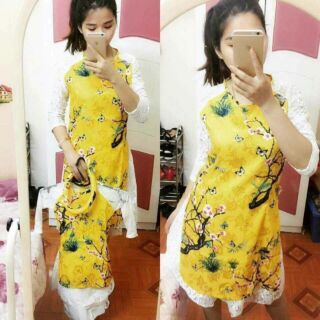 Áo dài gấm cách tân