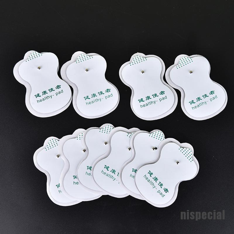 [nis-beauty] 10pcs white electrode patch pads for digital therapy machine massager tools