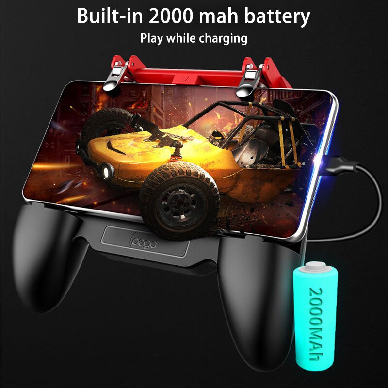 Ipega Tay Cầm Chơi Game PUBG Cho Điện Thoại IOS Android Kèm Quạt Tản Nhiệt