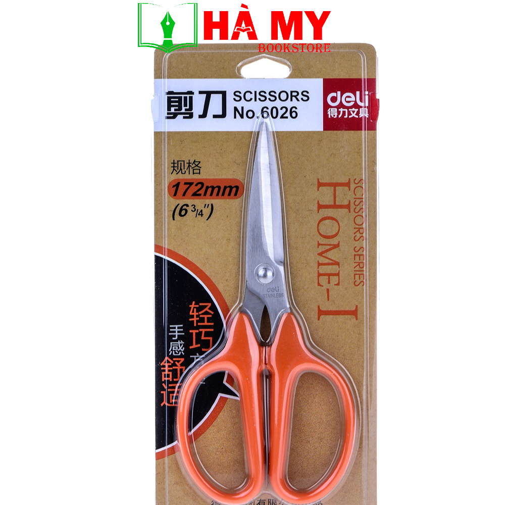 [Hỏa Tốc] Kéo văn phòng Deli mã 6026 dài 178mm- hàng chính hãng Deli