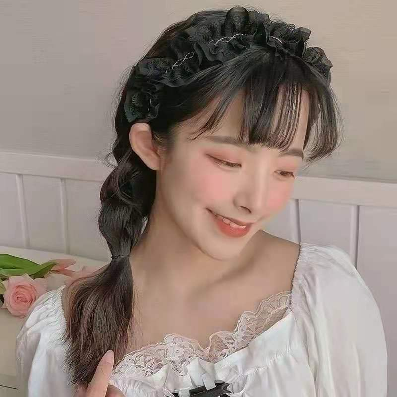 Băng đô ren lưới mới phong cách Retro