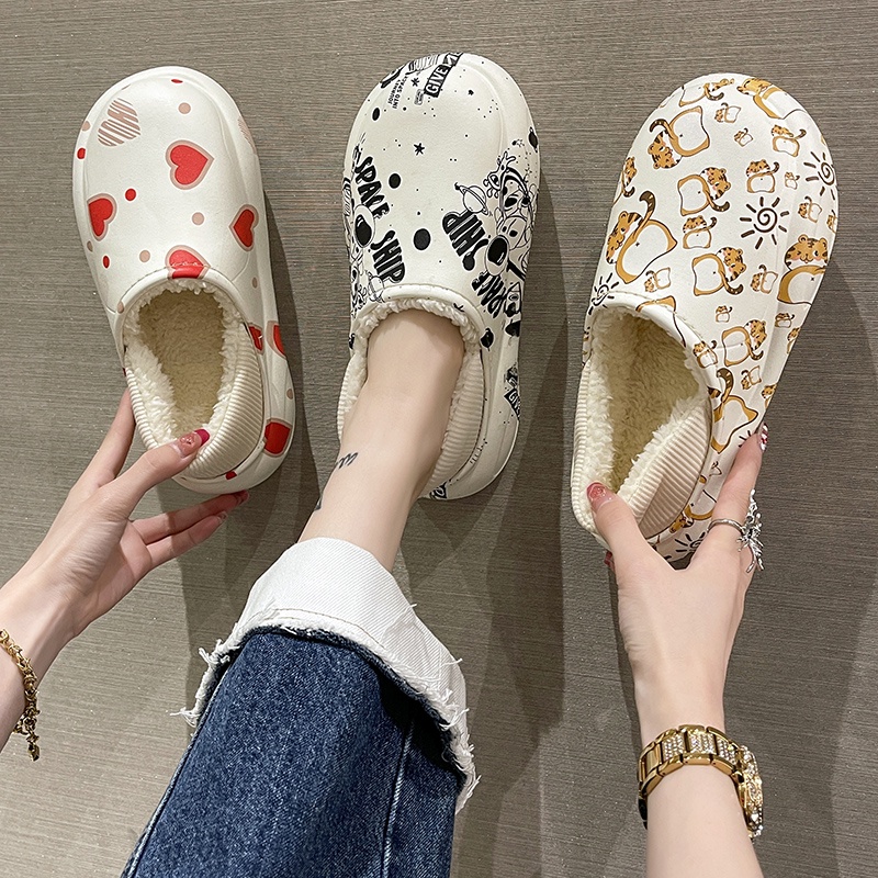 Tikp Dép Bông Nữ Giữ Ấm Chống Trượt 5 Màu Size 36-45