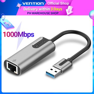 Vention usb 3.0 usb 2.0 usb c sang gigabit ethernet adapter rj45 card mạng 10 / 100 / 1000mbps mạng lan convertor