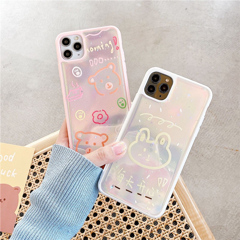 Ốp lưng iphone Bear phản quang 5/5s/6/6plus/6s/6splus/7/7plus/8/8plus/x/xr/xs/11/12/pro/max/plus/promax