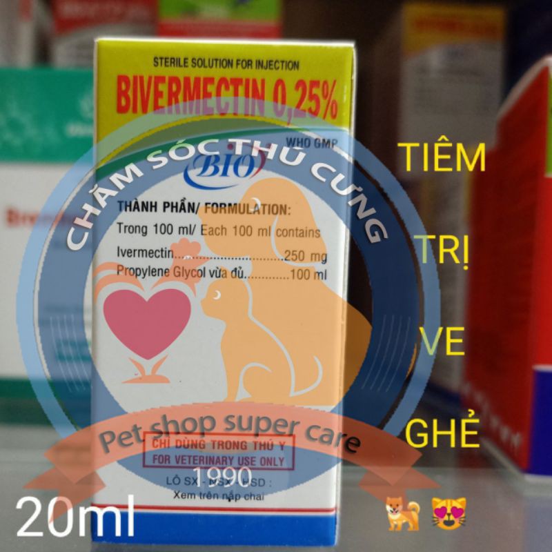 BIVERMECTIN 0,25%  - VE, BỌ CHÉT CHÓ