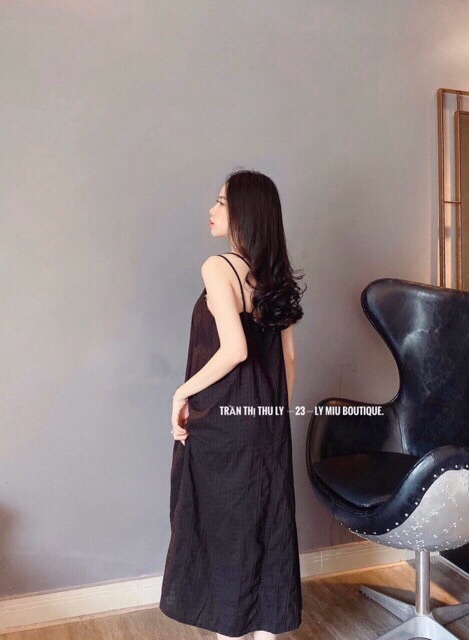 váy 2 dây đi biển chất đũi siêu mát