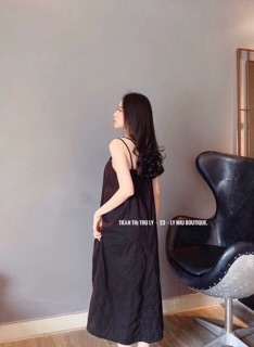 váy 2 dây đi biển chất đũi siêu mát
