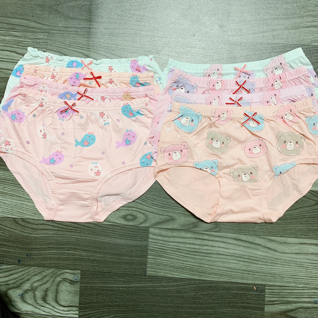 Sét 5 quần lót bé gái tam giác xuất Hàn vải Cotton HT01